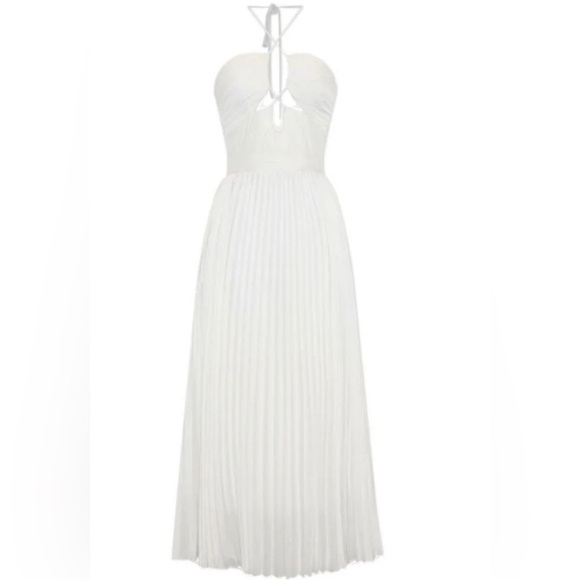 Jonathan Simkhai Halterneck Long Dress in White - Size 12 - Picture 4 of 6